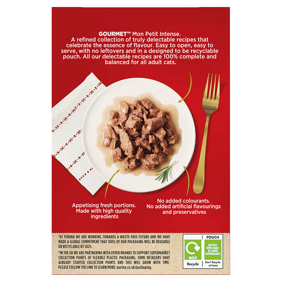 Gourmet Mon Petit Wet Cat Food Tuna, Salmon & Trout 6x50g