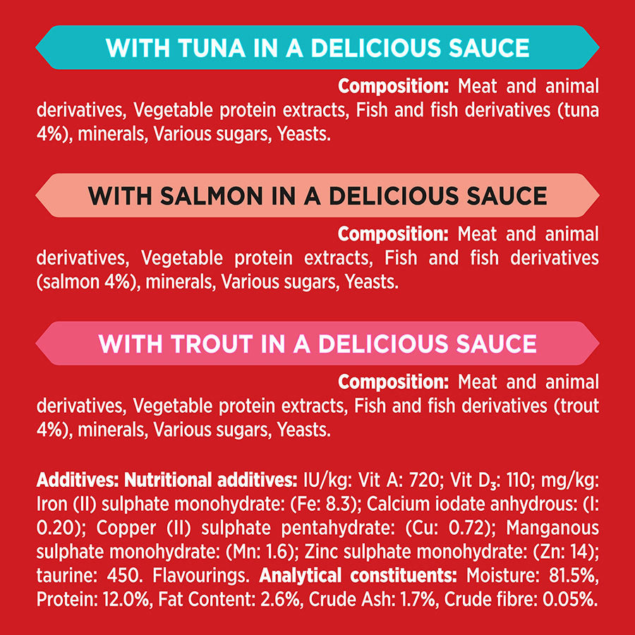 Gourmet Mon Petit Wet Cat Food Tuna, Salmon & Trout 6x50g