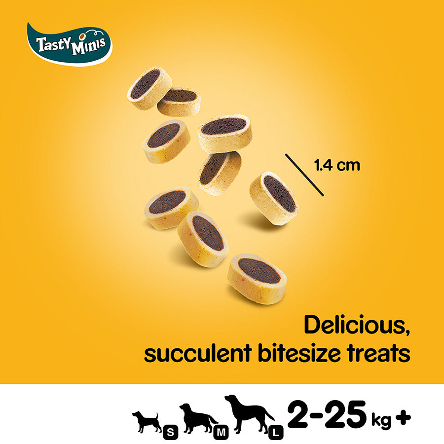 Pedigree Tasty Minis Adult Dog Cheese & Beef Nibbles 140g