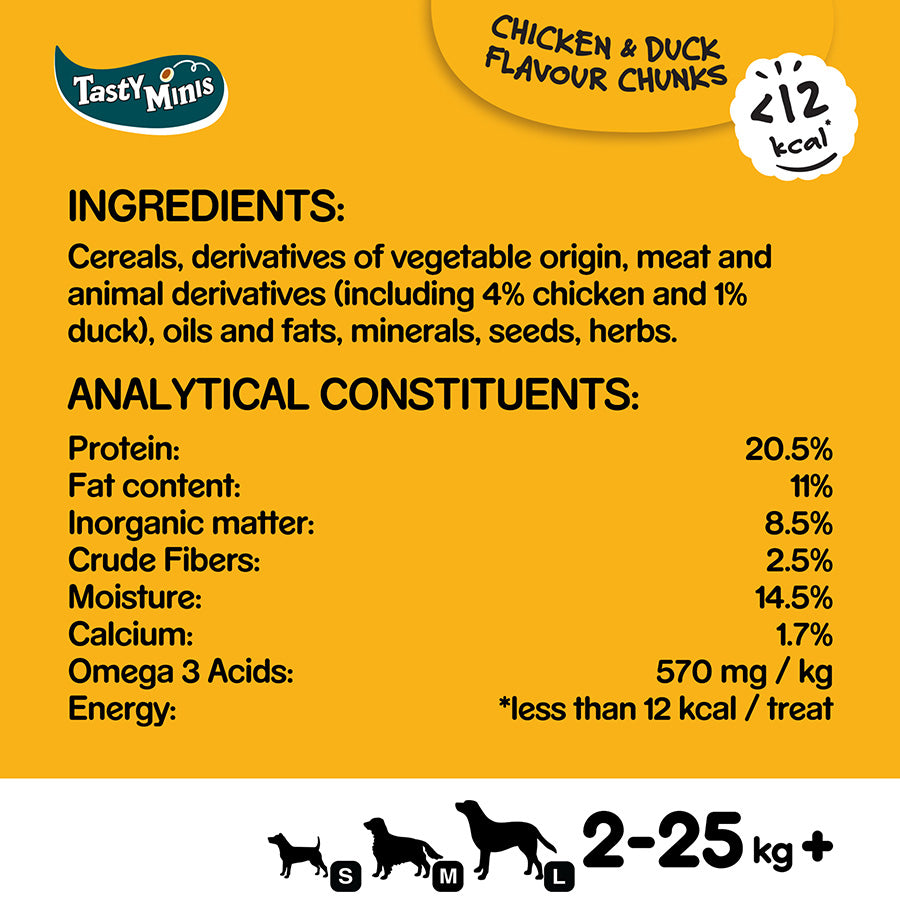 Pedigree Tasty Minis Adult Dog Treats Chicken & Duck 130g
