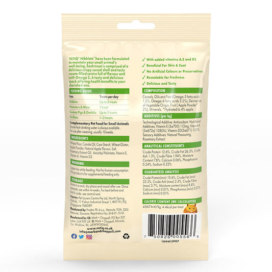 VetIQ Nibblots Small Animals Apple Treats 30g