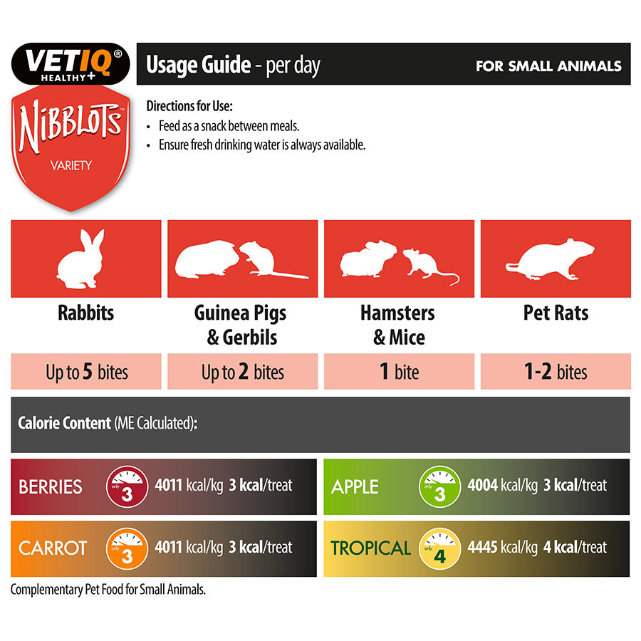 VetIQ Nibblots Small Animals Apple Treats 30g