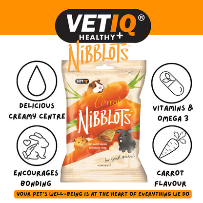 VetIQ Nibblots Small Animals Carrot Treats 30g