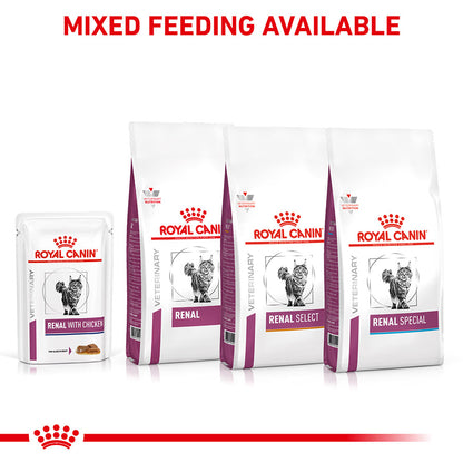 Royal Canin Veterinary Renal Adult Wet Cat Food Chicken in Gravy 48x85g