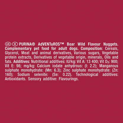 Adventuros Nuggets Dog Treats Wild Boar 90g