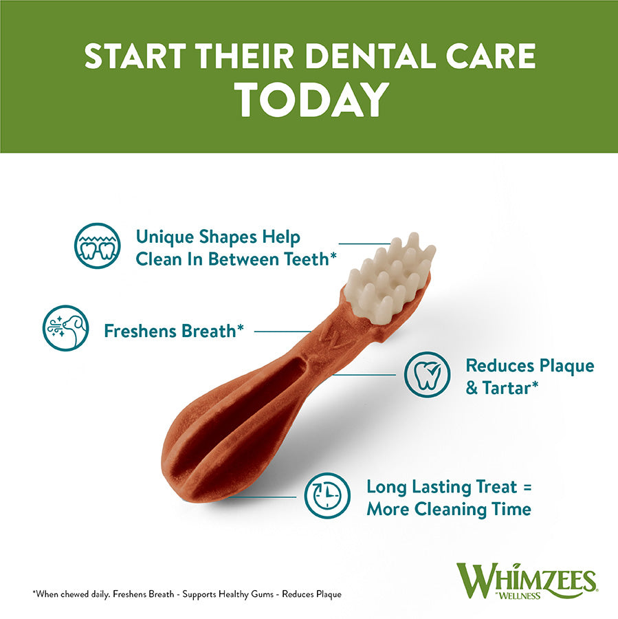 Whimzees Daily Dental Toothbrush For X Small Dogs 48 Pack 360g