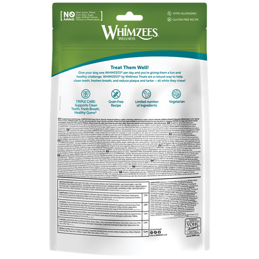 Whimzees Daily Dental Toothbrush Large Dogs 6 Pack 360g