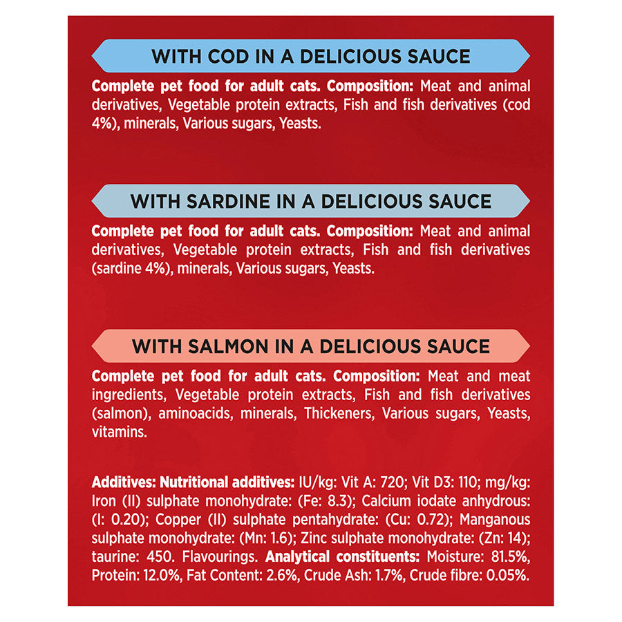 Gourmet Mon Petit Wet Cat Food Cod, Sardine & Salmon 6x50g