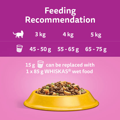 Whiskas 1+ Dry Adult Cat Food Chicken 7kg