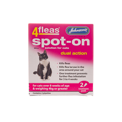 Johnsons 4fleas Spot-On For Cats Over 4kg 2 Pack