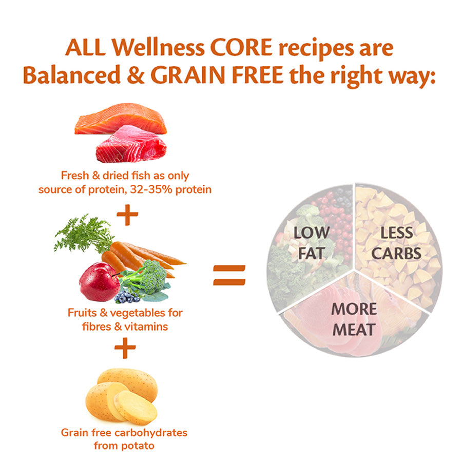 Wellness Core Complete Small Breed Adult Dry Dog Food Salmon with Tuna 1.5kg