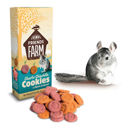 Tiny Friends Farm Charlie Chinchilla Cookies Treats with Raisin & Carrot 120g