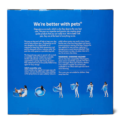 Sunny Daze Dog Paddling Pool Blue