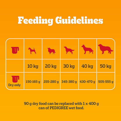Pedigree Complete Adult Dry Dog Food Poultry & Veg 12kg