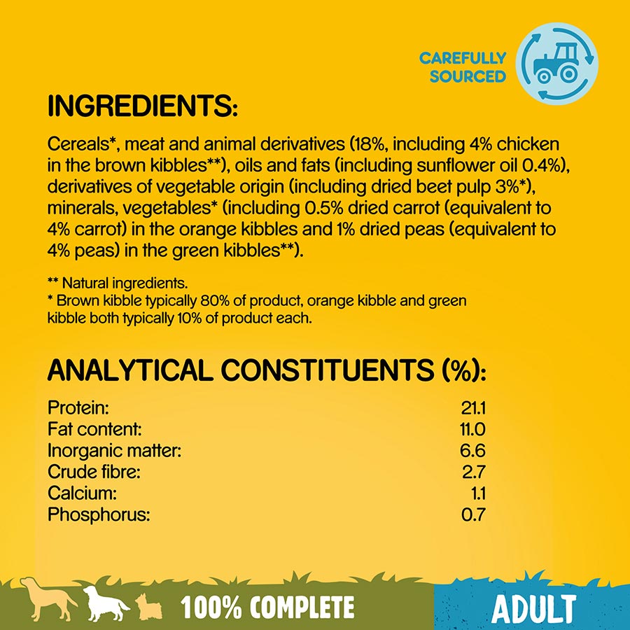 Pedigree Complete Adult Dry Dog Food Poultry & Veg 12kg