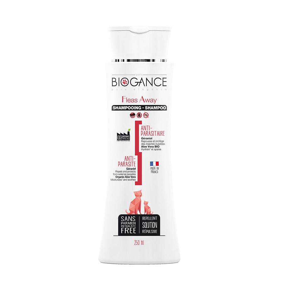 Biogance Fleas Away Anti-Parasite Cat Shampoo With Geraniol & Aloe Vera 250ml