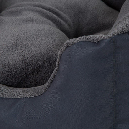 Pets at Home Fleece Square Dog Bed Charcoal Small