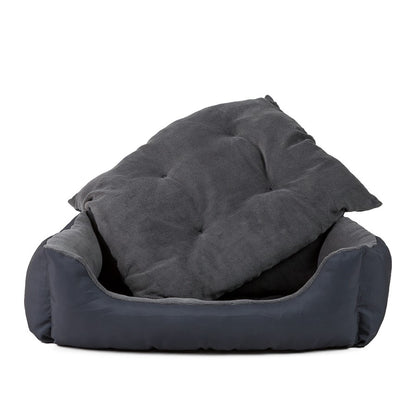 Pets at Home Fleece Square Dog Bed Charcoal Large