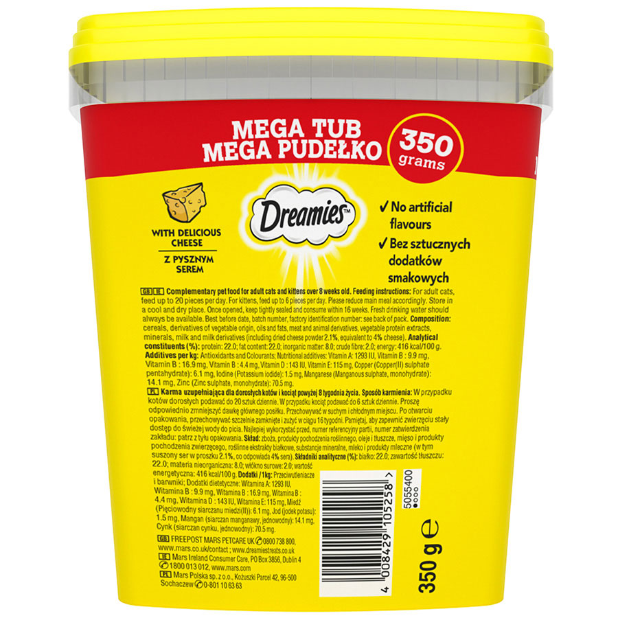 Dreamies Cat Treat Biscuits with Cheese 350g