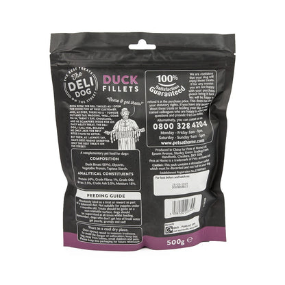 The Deli Dog Duck Fillets Dog Treats 500g