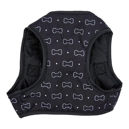 Pets at Home Bone Print Dog Harness Black