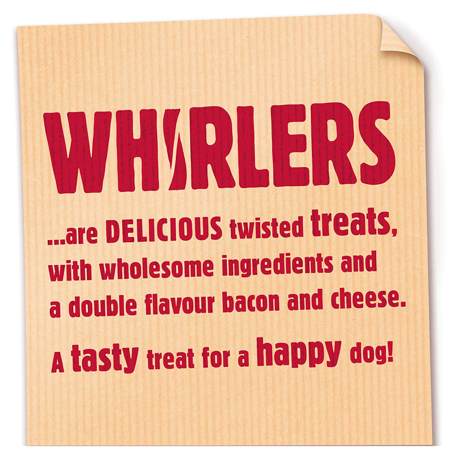Bakers Whirlers Dog Treats Bacon & Cheese 130g