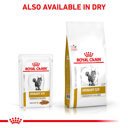 Royal Canin Veterinary Urinary S/O Moderate Calorie Adult Wet Cat Food 48x85g