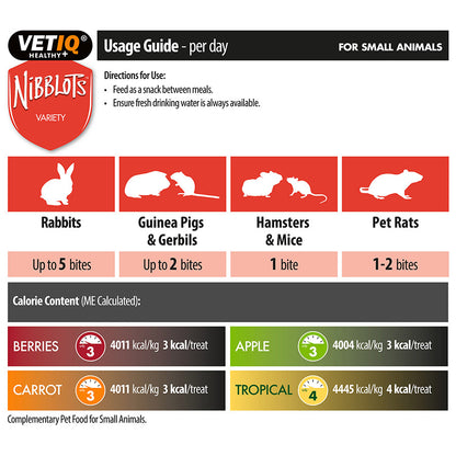VetIQ Nibblots Tropical Small Animal Treats 30g