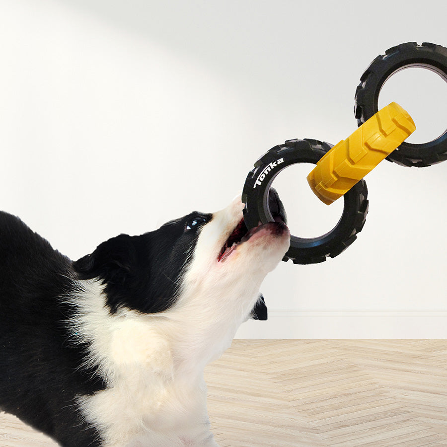 Tonka Flex Tread 3-Ring Tug Dog Toy