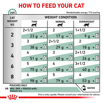 Royal Canin Veterinary Diabetic Adult Wet Cat Food in Gravy 48x85g
