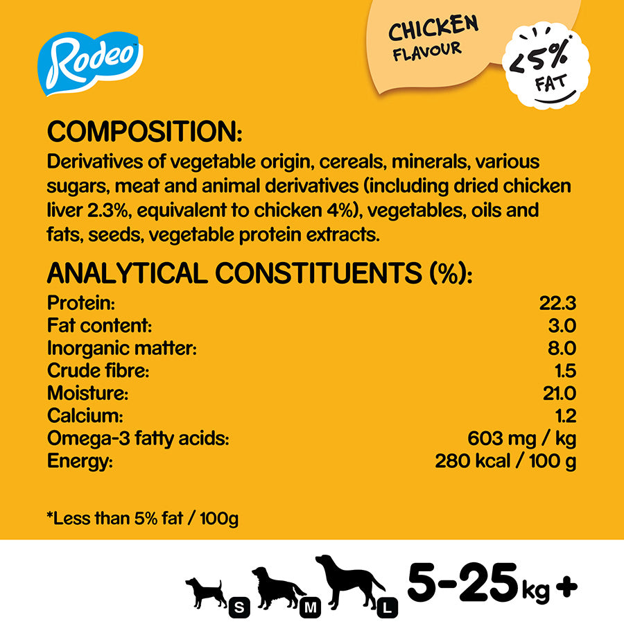 Pedigree Rodeo Dog Chicken Sticks 7 Pack 123g