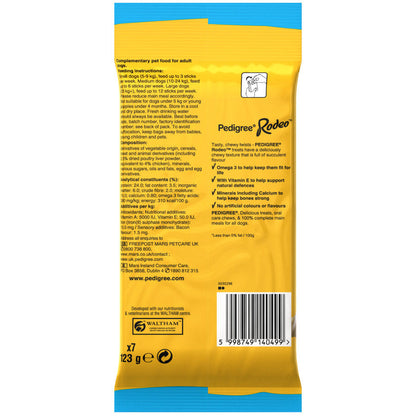 Pedigree Rodeo Duos Dog Treats Chicken & Bacon 123g