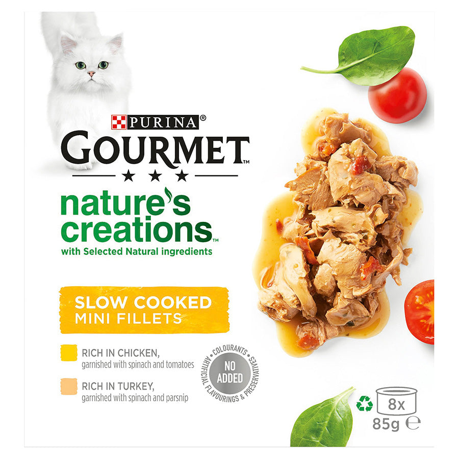 Gourmet Nature's Creations Wet Cat Food Chicken & Turkey 8x85g