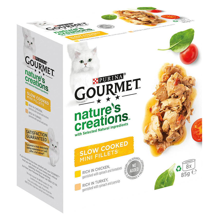 Gourmet Nature's Creations Wet Cat Food Chicken & Turkey 8x85g