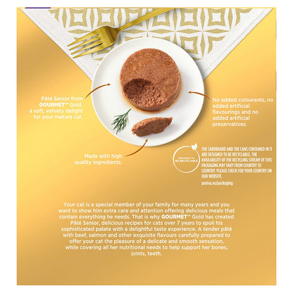 Gourmet Gold Mousse Senior Wet Cat Food with Salmon 8x85g