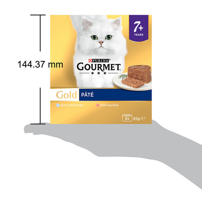 Gourmet Gold Mousse Senior Wet Cat Food with Salmon 8x85g