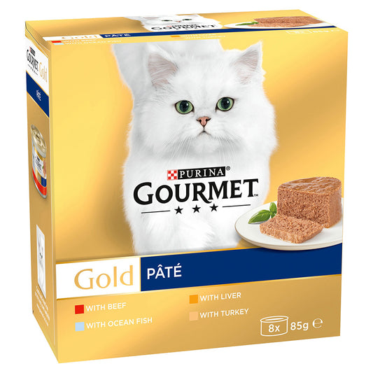 Gourmet Gold Mousse Wet Cat Food Fish 8x85g