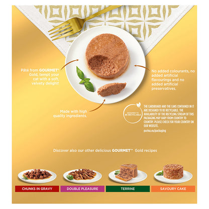 Gourmet Gold Mousse Wet Cat Food Fish 8x85g