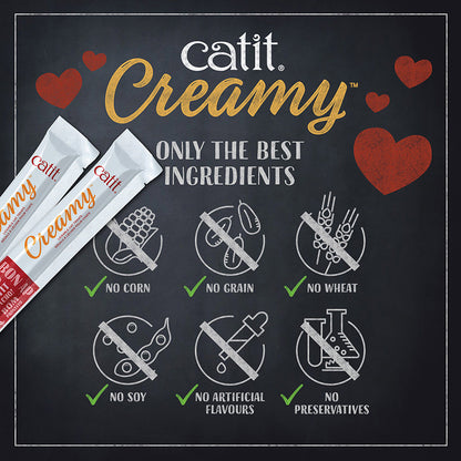 Catit Creamy Lickable Cat Treats Chicken & Lamb 4x10g