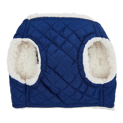 Pets at Home Quilted Shearling Dog Harness Blue