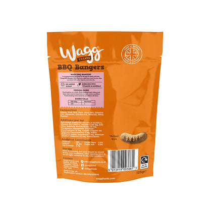 Wagg Dog Treats BBQ Bangers 125g