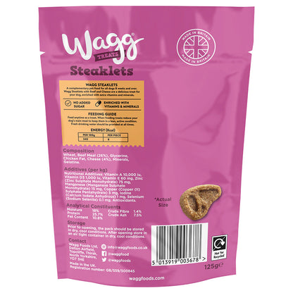Wagg Dog Treats Steaklets 125g