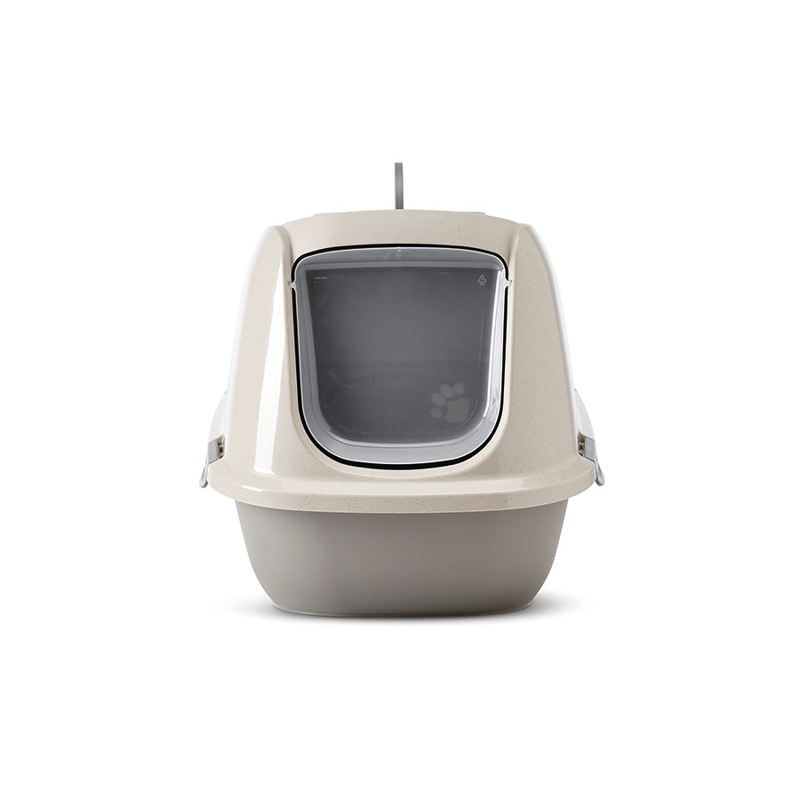 Savic Leo Hooded Cat Litter Tray Grey