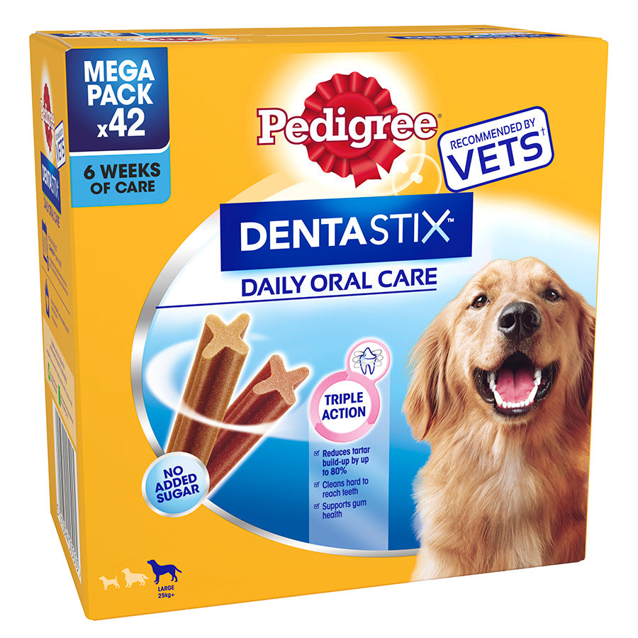 Pedigree Dentastix Daily Dental Sticks Large Adult Dog 42 Pack 1.62kg