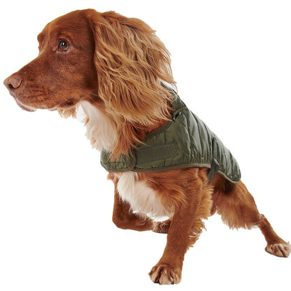 Barbour Baffle Quilted Dog Coat Green X Small