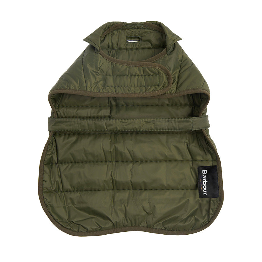Barbour Baffle Quilted Dog Coat Green X Small