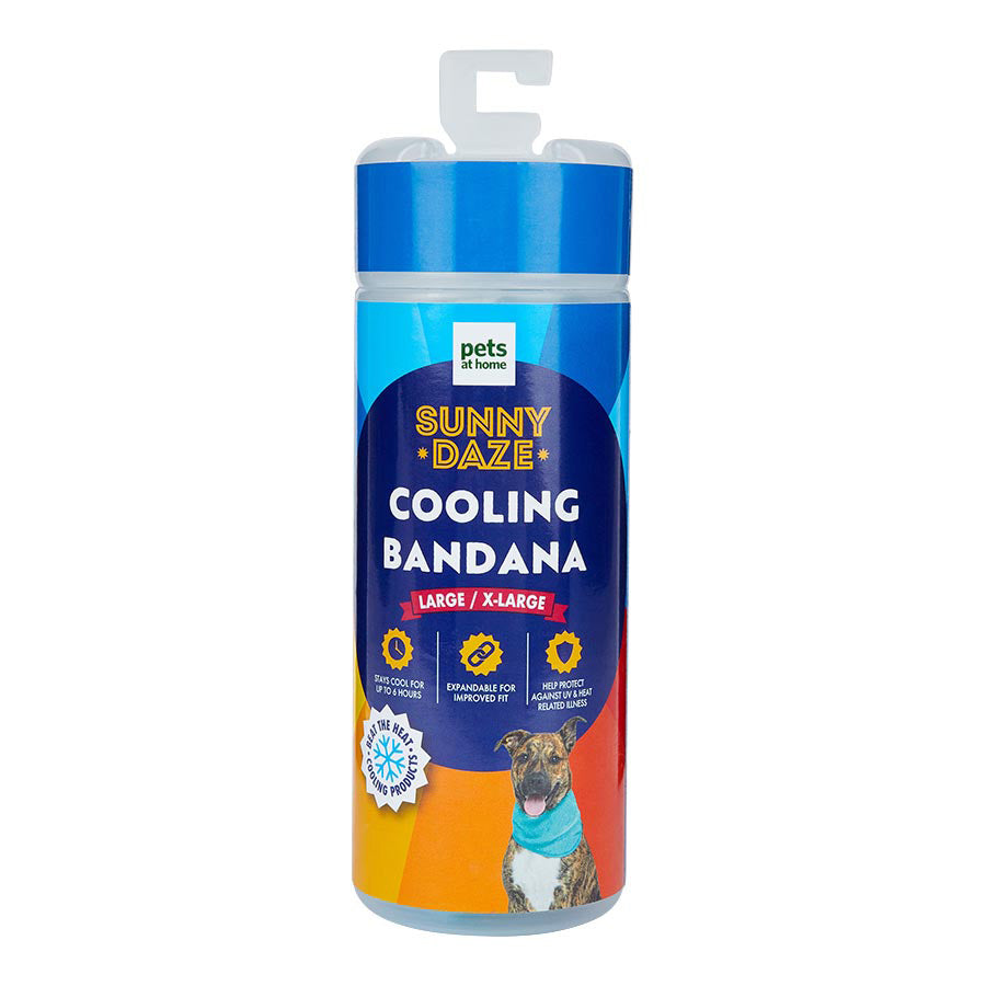 Sunny Daze Cooling Dog Bandana Blue