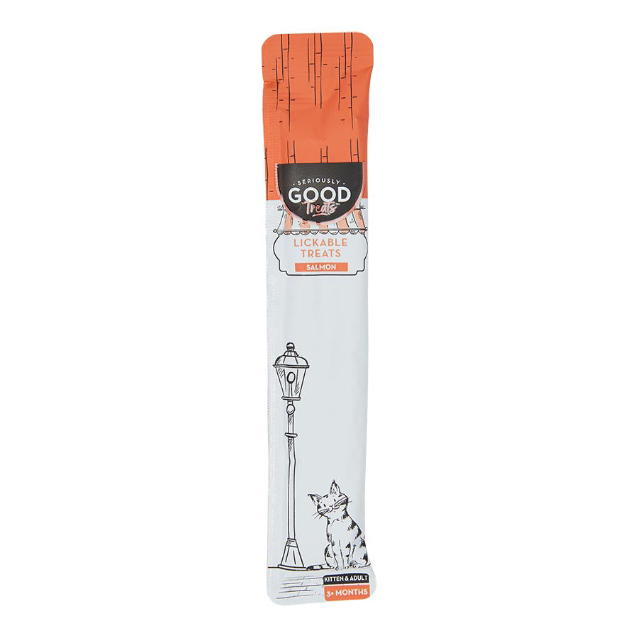 Seriously Good Creamy Lickable Kitten & Cat Treats Salmon 4x15g