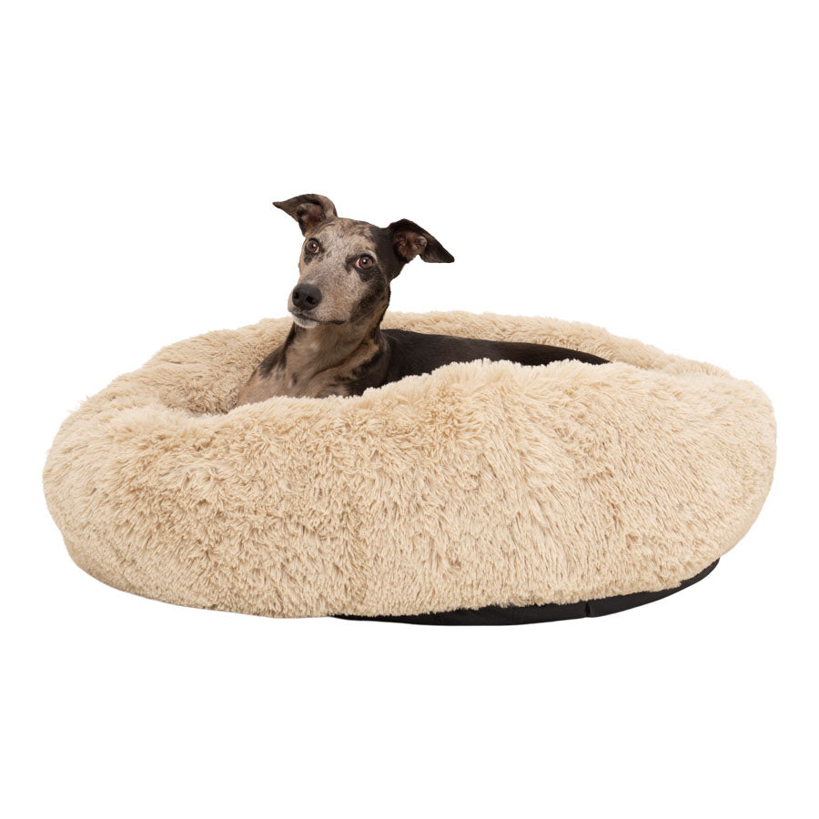 Pets at Home Calming Donut Dog Bed Oatmeal Large