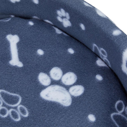 Pets Essentials Bone Oval Dog Bed Grey
